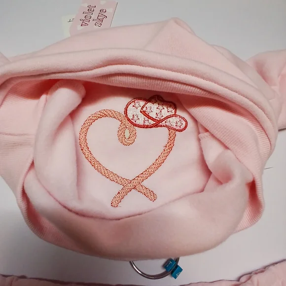 Violet Skye Toddler Outfit Set | 3-Piece Pink “Howdy Valentine” Sweatshirt 4T - Picture 12 of 12